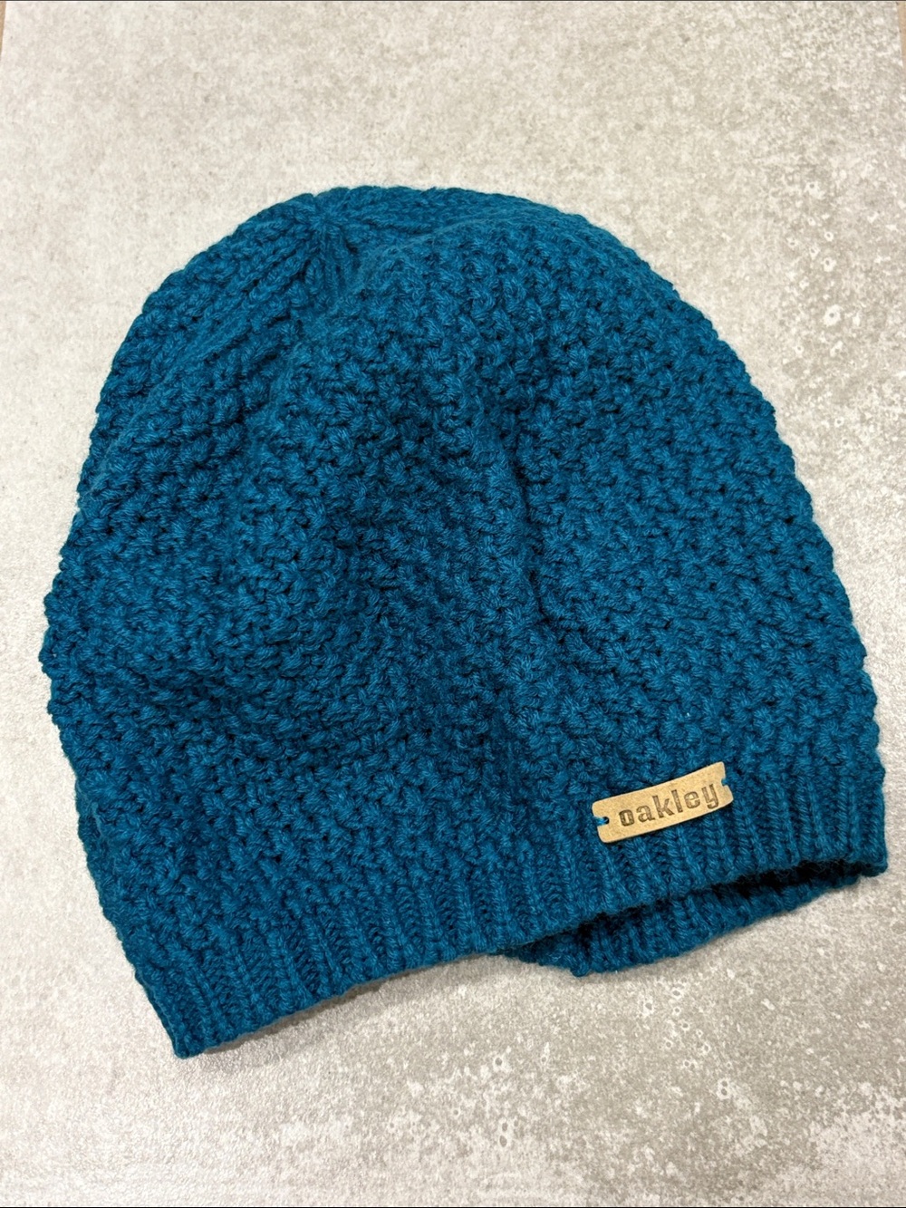 Oakley Teal Blue Knit Beanie - NEW